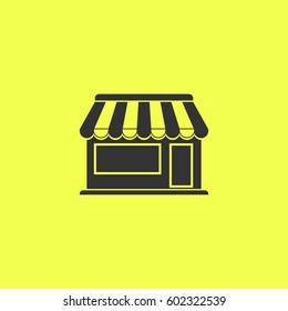 Showcase Kiosk icon flat. 