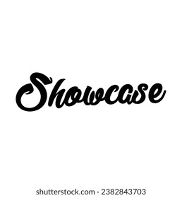 showcase text on white background.