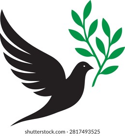 Showcase the universal message of peace with this elegant minimalist dove silhouette carrying an olive branch. This clean vector illustration symbolizes harmony, hope, freedom, unity, and environmental awareness, making it ideal for International Peace Day, humanitarian campaigns, charity events, eco-friendly branding, educational materials, greeting cards, posters, logos, banners, and social media content. Its timeless design blends simplicity with meaningful symbolism for both personal and commercial creative projects.

#Peace #Dove #OliveBranch #PeaceDove #Harmony #Freedom #Hope #Unity #Minimalist #Silhouette #Vector #Illustration #Nature #Environment #InternationalPeaceDay #Logo #GraphicDesign #Poster #Banner #Inspiration