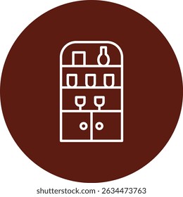 Mostrar Design de Ícone de Círculo de Linha de Vetor