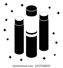 Showcase your brand with this vibrant GlowBerry lip balm collection mockup vector art design. Perfect for creative marketing and visually stunning product presentations.