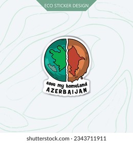 Showcase your love for Azerbaijan and nature with our eco-sticker, reminding us to protect our homeland beauty.