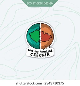 Showcase your love for Czechia and nature with our eco-sticker, reminding us to protect our homeland beauty.
