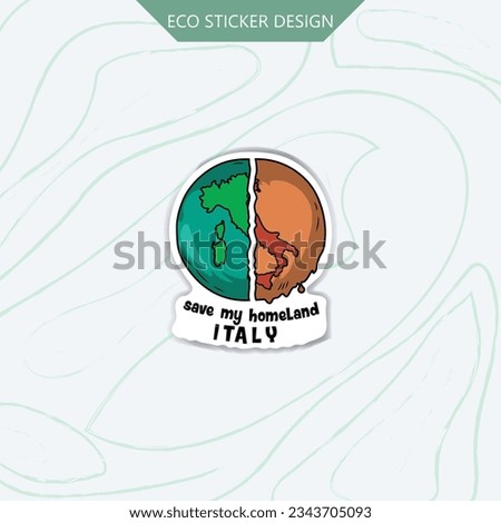 Showcase your love for Italy and nature with our eco-sticker, reminding us to protect our homeland beauty.