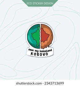 Showcase your love for Kosovo and nature with our eco-sticker, reminding us to protect our homeland beauty.