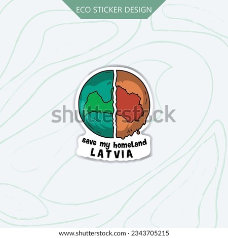 Showcase your love for Latvia and nature with our eco-sticker, reminding us to protect our homeland beauty.