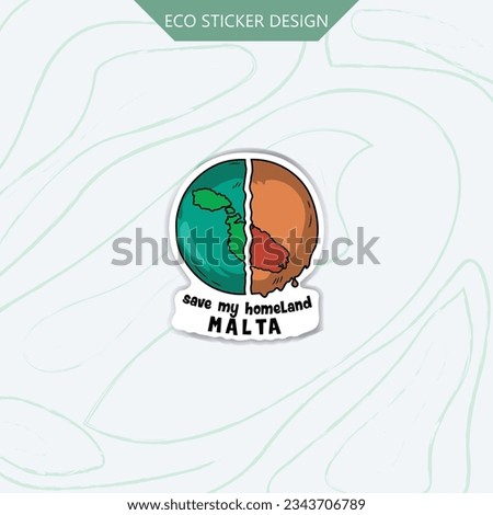 Showcase your love for Malta and nature with our eco-sticker, reminding us to protect our homeland beauty.