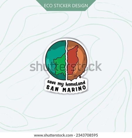 Showcase your love for San Marino and nature with our eco-sticker, reminding us to protect our homeland beauty.