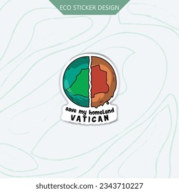 Showcase your love for Vatican City and nature with our eco-sticker, reminding us to protect our homeland beauty.