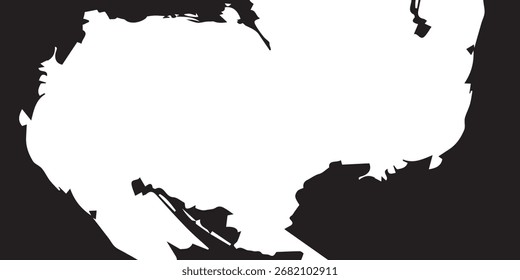präsentiert dynamische, abstrakte schwarze Pinselstriche, die über einen weißen Hintergrund ziehen. Vektorgrafik eps10