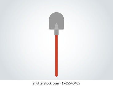Showel good vector image idea for ads, design element brochure building earth remover