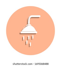 Shower badge icon. Simple glyph, flat vector of spa icons for ui and ux, website or mobile application