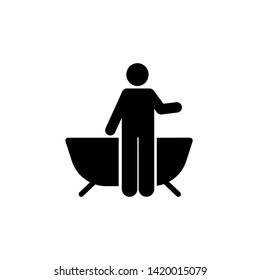 Shower, bath, hotel, man icon. Element of hotel pictogram icon. Premium quality graphic design icon. Signs and symbols collection icon