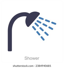 Dusche- und Badesymbol-Konzept