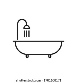 Diseño del icono del baño de ducha. ilustración vectorial