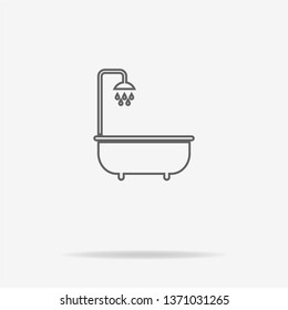 Shower bath icon. Vector concept illustration for design.