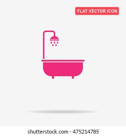 Shower bath icon. Vector concept illustration for design.