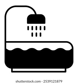 Ilustração do banho de chuveiro, ícone do vetor da aromaterapia