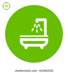 Shower bath isolated minimal flat line icon