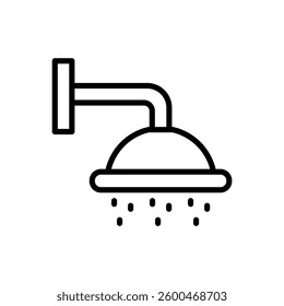 Shower and bath thin line icon. Bathroom icon in linear style design isolated on white background. Editable stroke. Vector