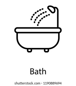 Shower with bath tub for refreshment 