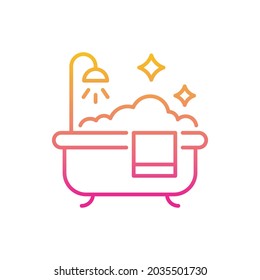 Shower bath vector gradient icon style illustration. EPS 10 file