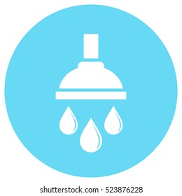 Shower bath vector icon on white background. Showering bathing vector icon.