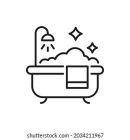 Duschbad Vektorgrafik Symbol Stil Illustration. EPS10-Datei