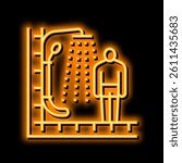 shower for bathing neon light sign vector. shower for bathing illustration