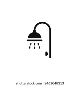 Shower bathroom icon isolated on white background