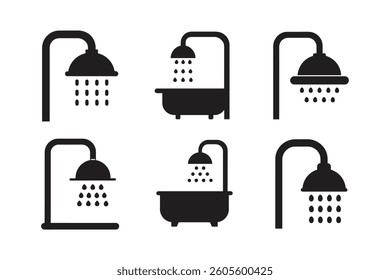 shower bathroom icon vector art silhouette