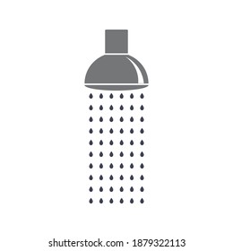 Icono del cuarto de baño de ducha. Ilustración vectorial en diseño plano moderno.