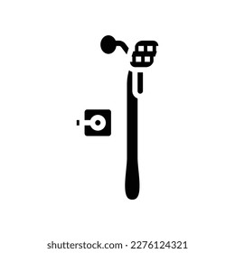 shower bathroom interior glyph icon vector. shower bathroom interior sign. isolated symbol illustration