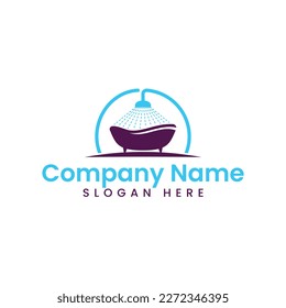 Shower and bathroom remodeling vector logo