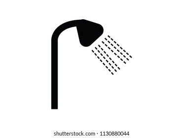 Shower bathroom symbol black vector illustration