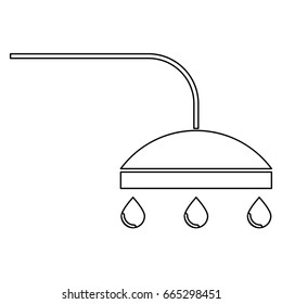 Shower black icon .