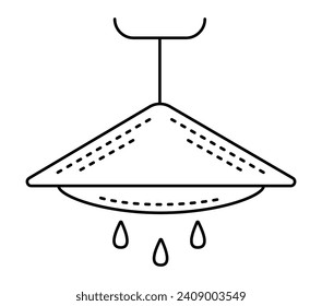 Shower black line icon. Editable stroke, pixel perfect vector sign