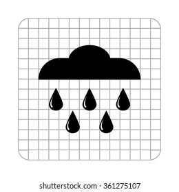 Shower  - black vector icon