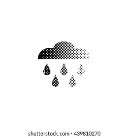 Shower - black vector icon;  halftone illustration