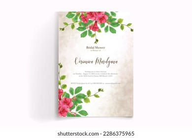 Shower bridal wedding invitation templates