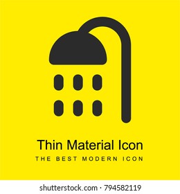 Shower bright yellow material minimal icon or logo design