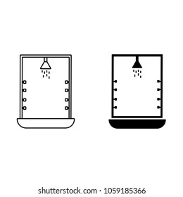 shower cabin icon. Bathroom and sauna element icon.