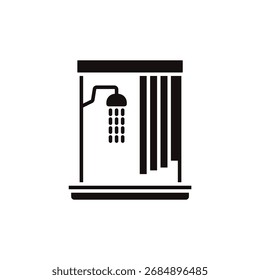 shower cabin icon collection .design style with background
