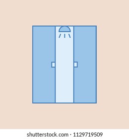 shower cabin icon. Element of bathroom for mobile concept and web apps illustration. Field outline icon for website design and development, app development on somon background
