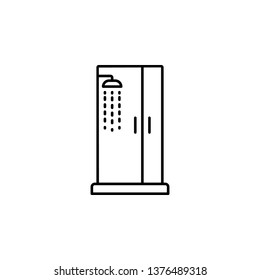 shower cabin icon. Element of plumbering icon. Thin line icon for website design and development, app development. Premium icon
