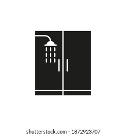 icono de cabina de ducha de icono de fontanería para concepto móvil y aplicaciones web. Un icono de cabina de ducha de línea delgada se puede usar para web y móvil. Icono premium sobre fondo blanco
