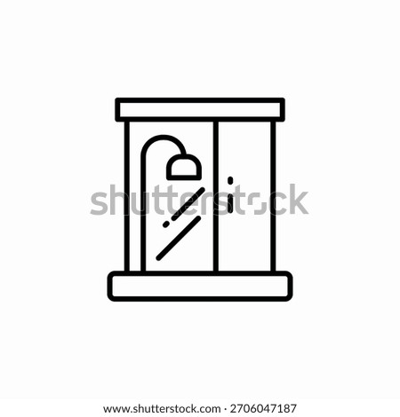 shower cabin icon sign vector