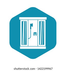 Shower cabin icon in simple style on a white background vector illustration