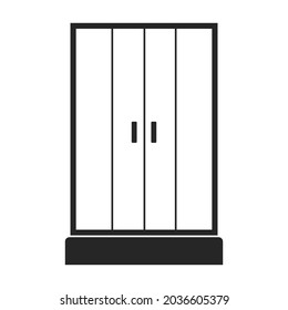 Shower cabin vector icon.Black vector icon isolated on white background shower cabin.