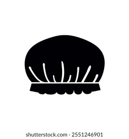 Shower cap icon isolated on white background.